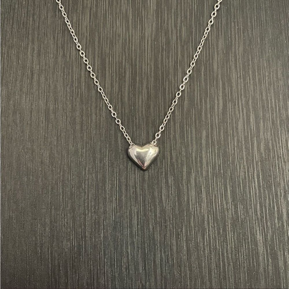 𝅺DAINTY SILVER Stainless Steel Heart Necklace